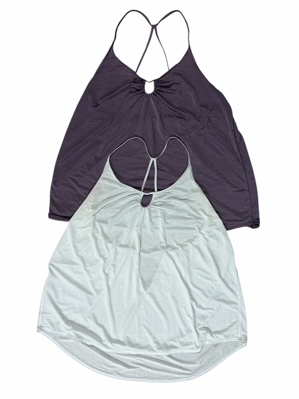 LULULEMON Dual Tank Tops - Plum & White